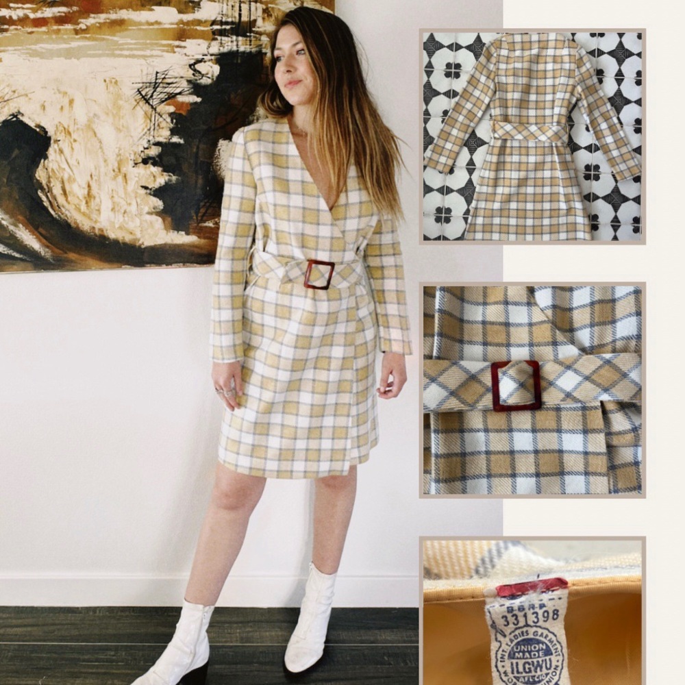 [SOLD] Vintage Patterned Dress with ILGWU Union Label 🤎